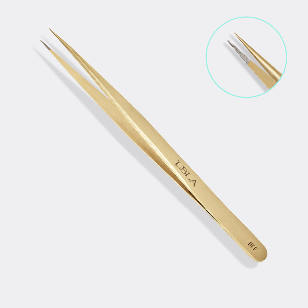 BFF Isolation Gold Fiber Tip Tweezer