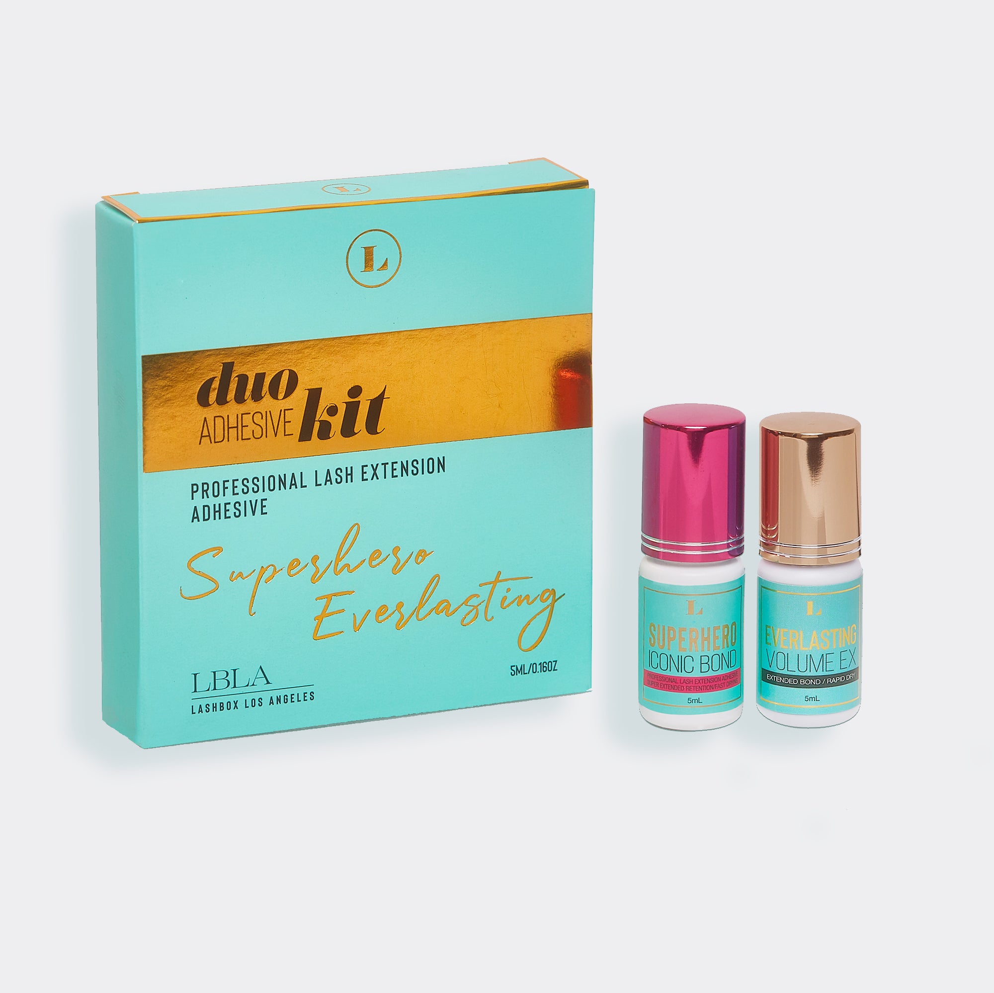 Duo Adhesive Kit (Superhero and Everlasting 5ml) - Lash Extension Adhesive / Lash Glue