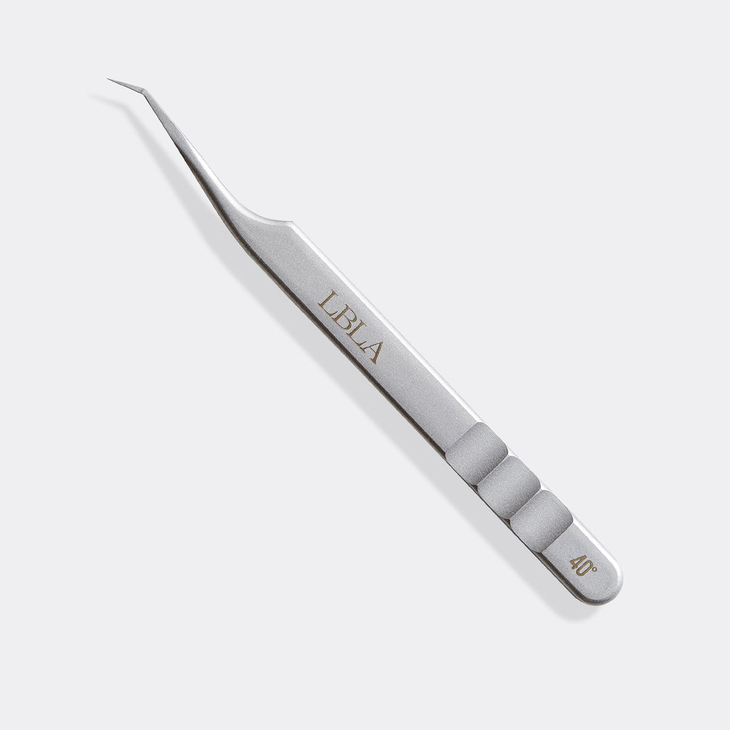 Satin Silver 40 Degree Tweezer